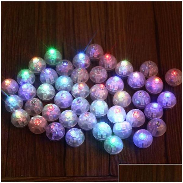 Outros suprimentos de festa festiva Novo chega 200pcs/lotes redondos RGB Mini LED Plashing Ball Lamps White Balloon Lights for Christmas Dhyja