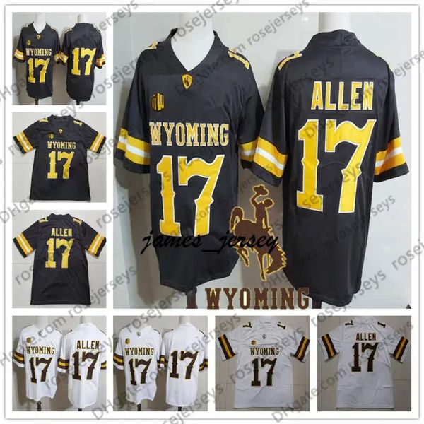 Jam Ncaa Wyoming Cowboys #17 Josh Allen Brown White Jersey Kahve Ucuz Kolej Futbol Stitcehd İsim Erkek Gençlik Çocuk Kadınlar Yetişkin S-3XL