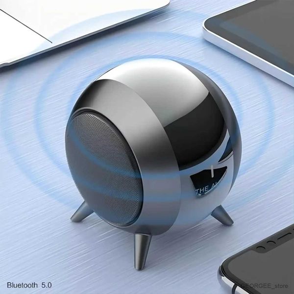 Tragbare Lautsprecher Neue Alien Metal Bluetooth Wireless Lautsprecher Subwoofer Stereo Sound Box Card Upgrade Mini Tragbarer Lautsprecher Geschenk Player