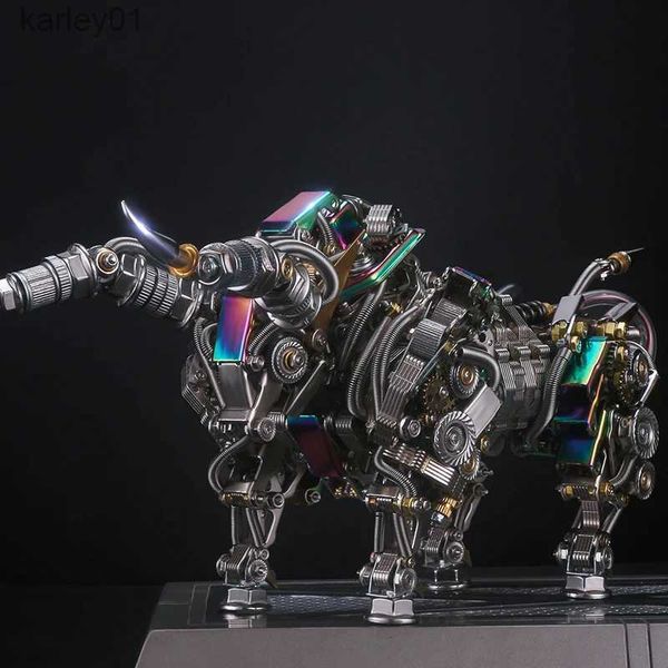 3D-Rätsel 3D Metall Dreidimensionales mechanisches Rinder Spinnenmodell Puzzle DIY Assemble Bausteine ​​Spielzeug für erwachsene Kinder Geschenk YQ231222