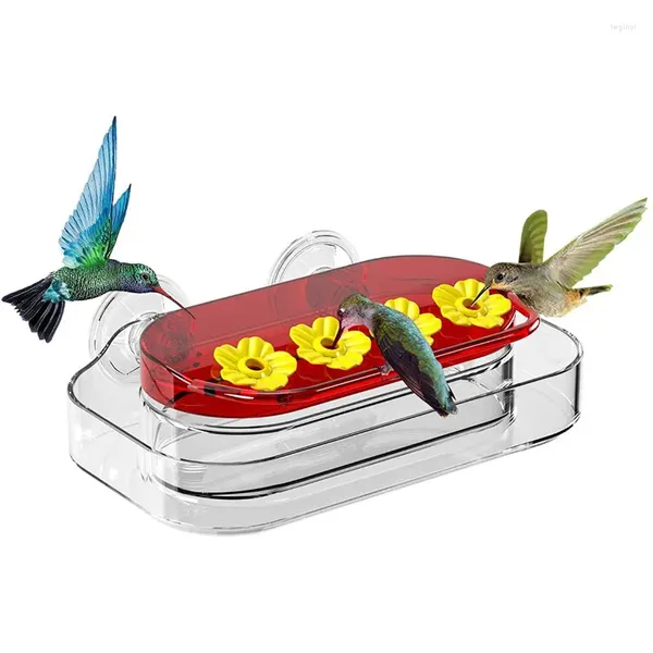 Altre forniture per il colibrì per uccelli con 4 porte di alimentazione forti tappeti di aspirazione per bevitori di acqua per giardino appeso