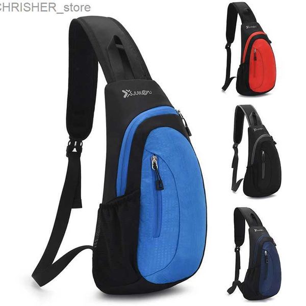 Bolsas ao ar livre Men Bolsa de ombro caminhada Trekking Backpack Pacas de peito de nylon ao ar livre viagens ciclismo acampamento caça tática de pesca militar Bagl2312222