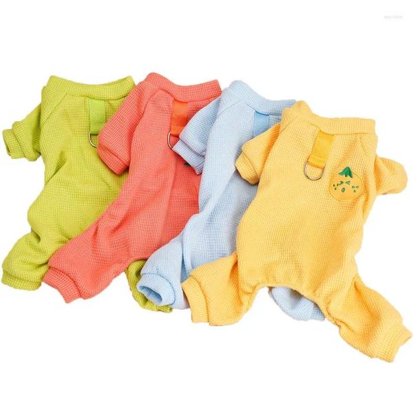 Abbigliamento per cani Modello di frutta per pigiama salto in autunno Autunno Candy Candy Color Pet vestiti per cuccioli di cucciolo di cuccioli cuccioli 4-gamba con cappuccio pijamas xxl