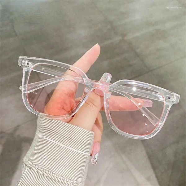 Sonnenbrille Korean Square für Männer Frauen Vintage Modedesigner Brille Brille Sonnenschatten Fahren Brillen Gafas de Sol Hombre