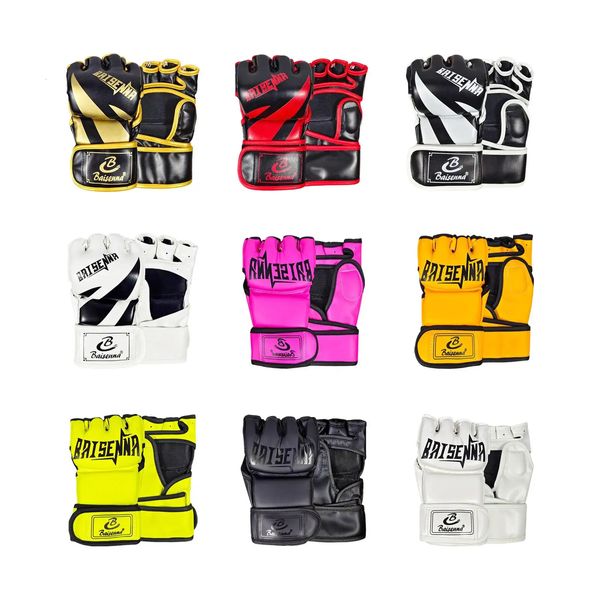 MMA -Handschuhe Halbfinger Grappling Sparring Sanda Erwachsene Hand Beschützer Muay Thai Schneider