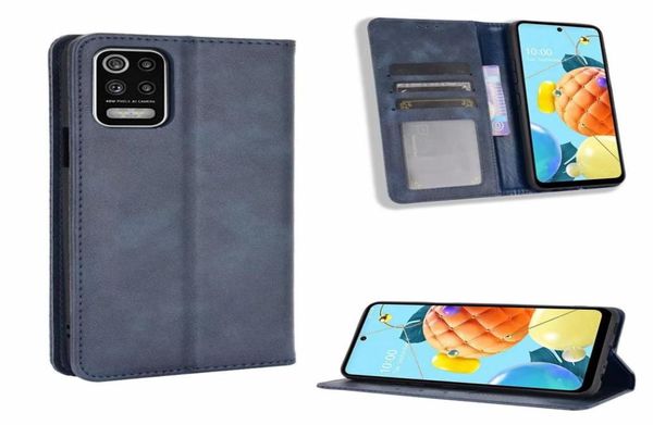 Für LG Wing K22 K42 Q52 Velvet K52 K62 K71 K92 Q92 5G Koffer Magnetic Book Stand Flip Card Protective Wallet PU Leder Cover6807959