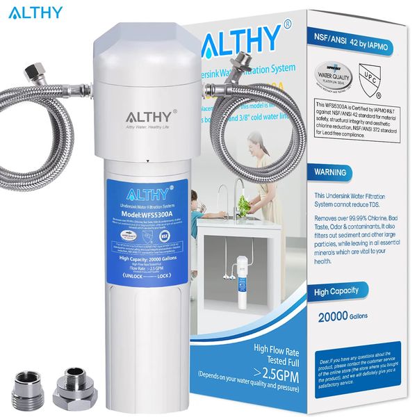 Althy sotto lavello Purificatore filtro per acqua potabile -NSF/ANSI Connect Connect Direct Connect con il sistema di filtraggio dell'acqua di banca bevanda 231221