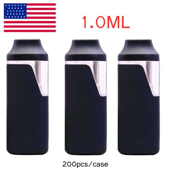 Penna a vaporizzazione da 1,0 ml di sigaretta elettronica usa e ge-sigaretta USA Carrelli di broschi spesse olio vuoto in scatola vuota a forma di penne ricaricabili a batteria da 280 mAh vaporizzatore in ceramica ceramica 2-5 giorni di consegna