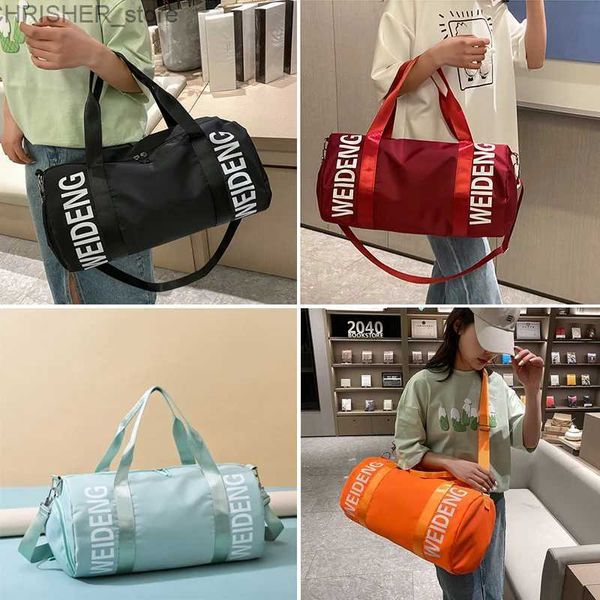 Bolsas de ginástica de bolsas ao ar livre Sports Sports Fitness for Women Yoga Travel Shoe Pocket Magago Trend Trend Handbag feminino Feminino Duffle dance Bagl231222