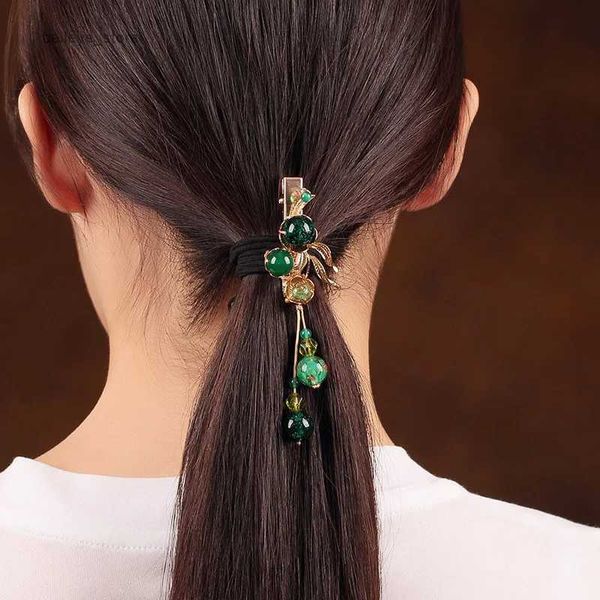 Andere elegante feine farbige Glasur Haarnadel Haarschmuck Schmuck Kopfbedeckung Chinesische handgemachte Haarspangen Vintage Haarspange KopfschmuckL231221