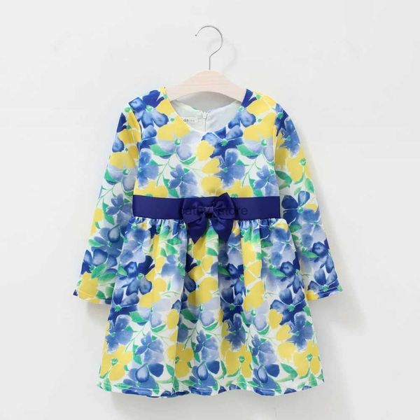 Девушки платья Sanlutoz Floral Baby Kids Girls Dress Frings Animal Mite осенние детские платья одежда мода повседневная вечеринка l231222