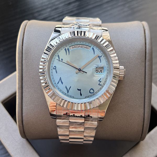 DayDate Mens Uhren Automatische Uhr Machine 40mm Lady 36mm Frau Gold 904L Edelstahlgurt Saphir mit Diamant St9 Hidden Faltschnalle wasserdichtes AAA