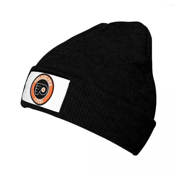 Berets Philadelphia Logo Beanie Hats Hockey Strickhut Kpop Elastische Männer Frauen Caps Winter Custom Retro Bonnet Geschenk