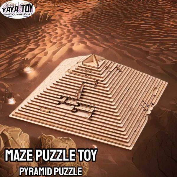 3D головоломки лабиринта коробки для головоломки Pyramid Art Buzzle Box для взрослых детей высокой сложности невозможная игрушка 3D -лабиринт 3D Laberinto 3d Bola YQ231222
