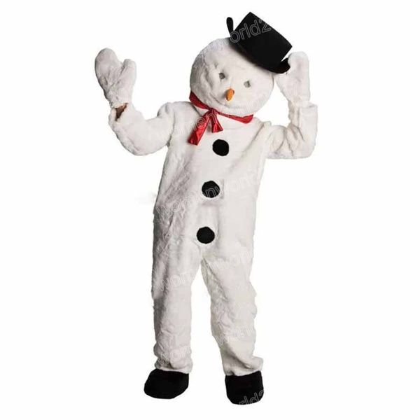 Mascotte di Halloween Snowman Costume Simulazione Caratteristica da cartone animato Abiti per adulti Abbigliamento per adulti Birthday Christmas Carneval Fancy Dress