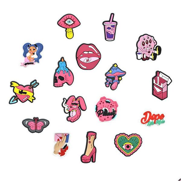 Accessori per parti di scarpe Girl Halloween Charms all'ingrosso Infanzia Memorie Funny Gift Cartoon Pvc Decoration Fibbia di gomma morbida in gomma Dr Otzoo