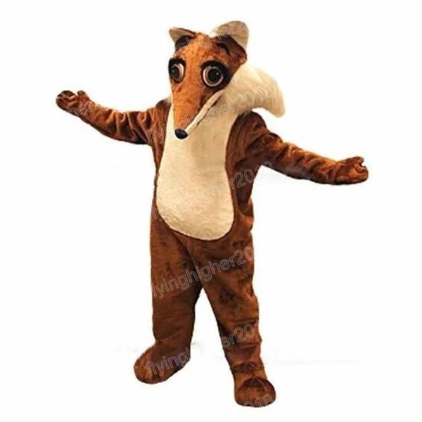 Halloween Brown Fox Mascot Costume Cartoon Anime Personagem Carnaval Dress Christmas Fanche Performance Dresses Fancy For Momen Mulheres Publicidade