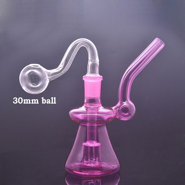 2pcs 14mm weibliche Glasölbrenner Bong Shisha Matrix Percolator Diffusor Wasserleitungen Aschokatcher Bongs Bubbler Recycling DAB Rig Bong mit männlichen Glasölbrennerrohre