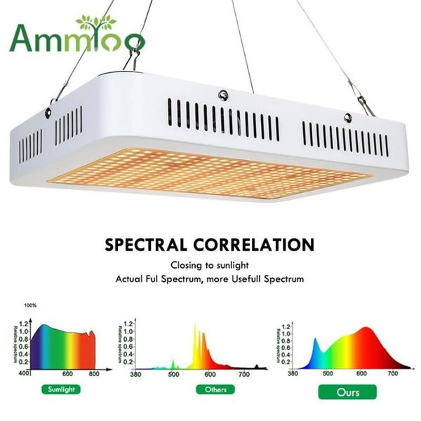 LED de espectro completo CROVO LUZ PHYTO LAMPO AZUL AZUL UV IR 350LEDS Diodo 500W caixa