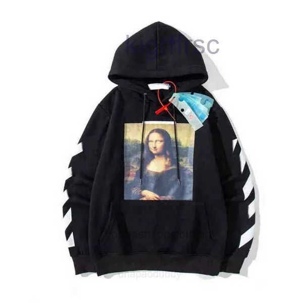 Hoodie Luxury Designer Herren Fashion Mona Lisa Fingerabdruck OW Marke Kapuzenpullote Sweatshirt Oversize 7TX9 0K37 NA9N