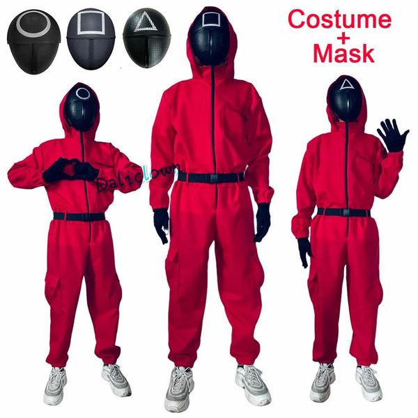 Anlässe besondere Anlässe Kids Anime Game Kostüm Maske Cosplay Jumpsuit Runde sechs VIP Square Circle Triangle Helm Maske Halloween Party C.