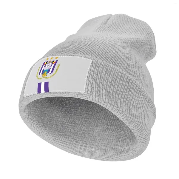 Berets Anderlecht RSCA - Fußball gestrickter Cap Beach Hat Frau Männer