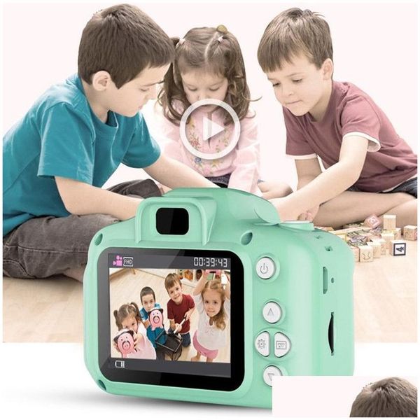 Digitalkameras X2 Kinder Mini Kamera Kinder Bildungsspielzeug Monitor für Babygeschenke Geburtstagsgeschenk 1080p Projektion Video Drop DHMSC DHMSC