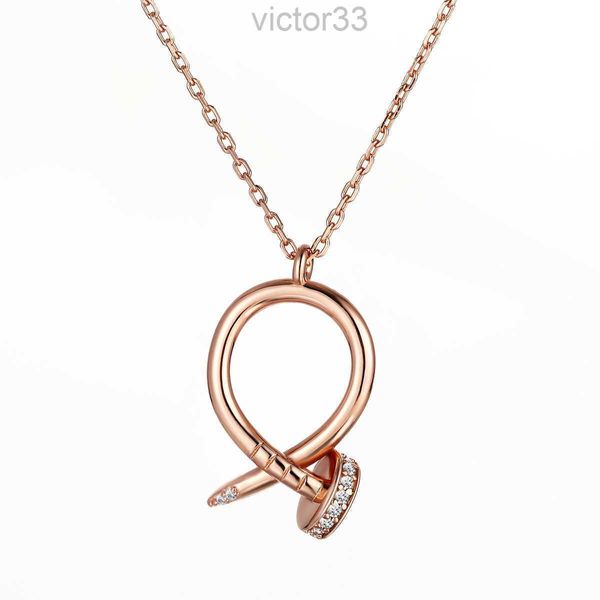 2024 Designer S925 Sterling Silver Pingente Clavicle Chain Fashion Card Home Rose Gold Girl Girl Gift