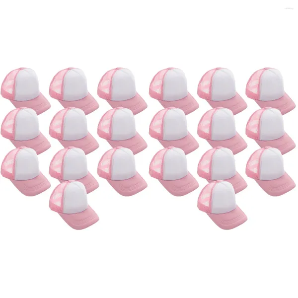 Tampas de bola 20 pcs ao ar livre use em branco Diy Cap Mesh Driver Hat Hat Baseball Sublimation Supply