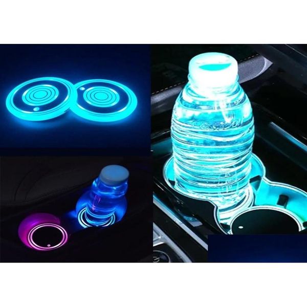 Outros suprimentos de festas de festa de evento 1PCS Car Cars LED Cup Titular Bottom Pad Light Light Er atmosfera decorativa bem -vindo Antislip ma dhoq4