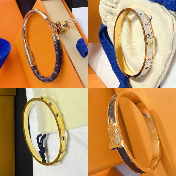 Брэнд браслет роскошные письма дизайнер Mens Bangle Women Fauxe Leather Bracelets Bracelets