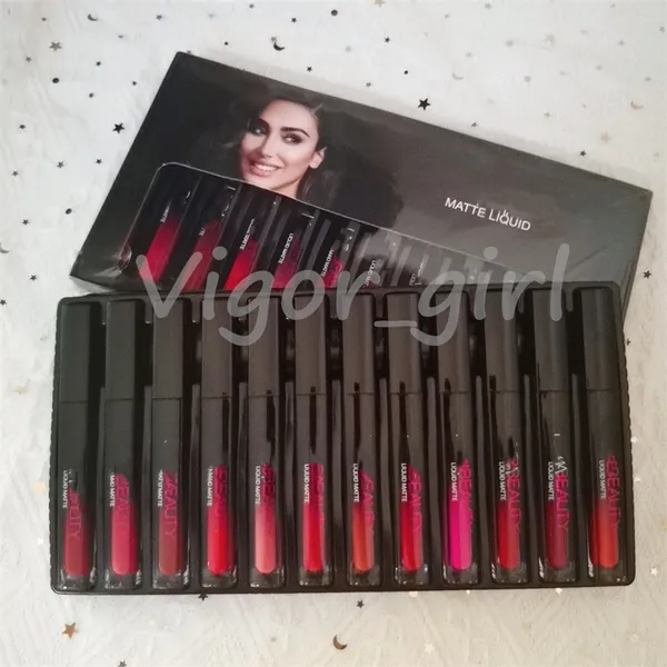 12pcs/set dudak parlatıcı ky hd güzellik mat sıvı dudak gloss ruj kiti Tatil Tatil Edition Uzun ömürlü makyaj dudaksos