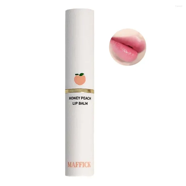 Глосс губ 1pcs персиковой увлажняющий увлажняющий антиохладный и растрескивающий грунтовка бесцветная помада для мужчин женщин-косметики.