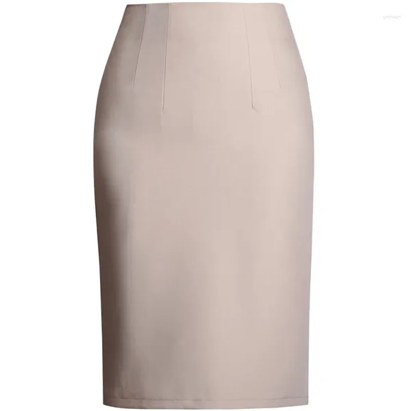 Юбки высококачественные женские офисные карандаш юбка для талии карьерная карьера, черная сексуальная сексуальная тонкая S-3XL Размер