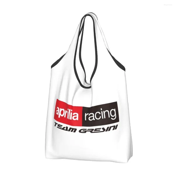 Einkaufstaschen Aprilia Racing Team Gresini Lebensmittel langlebige wiederverwendbare Recycling -Faltbar -Motorrad -Motorrad -Motorradbeutel