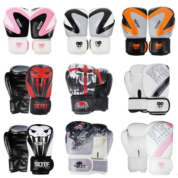 SUOTF MMA Combattimento feroce Boxe Sport Guanti in pelle Tiger Muay Thai boxe pad lotta DonnaUomo sanda boxe thai guanto mma 240111