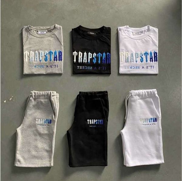 Camisetas masculinas Traje Trapstar T-shirt Dcontract Pour Hommes Vtements De Sport Design clássico Manches Courtes Short En Peluche 6776ess