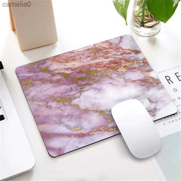 Mouse pads Pulseira repousa o laptop de games de marmore de estilo nórdico 22x18cm de mesa de mesa de mesa de mesa acessórios de escritóriol231221