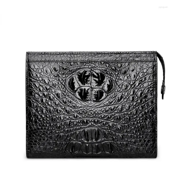 Briefzüge Herren Luxusleder Geschäft Großkapazität Umschlag Handtasche Hochwertige Clip -Laptop -Tasche Gemütlich Casual Clutch Men Messenger