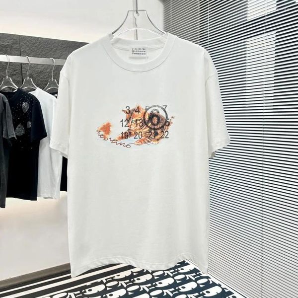 Camisetas masculinas mmsix camisetas 2024 Spring Summer Crew pescoço Kitten fofo design de impressão digital de manga curta Casual Casual Macho Loose Tee