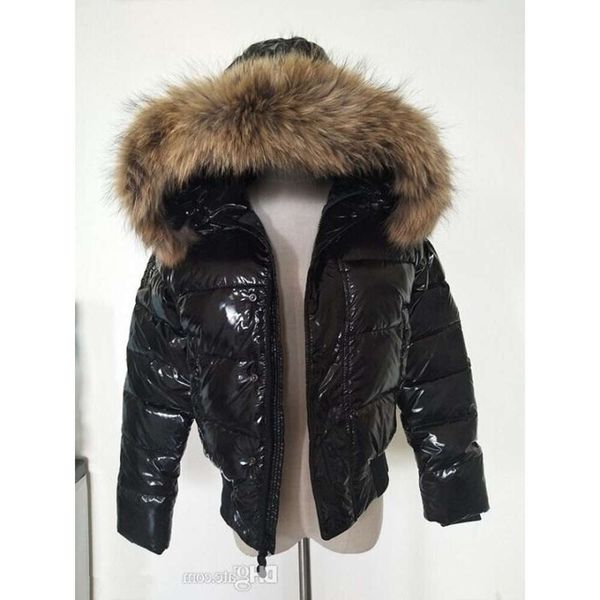 M Giacca da donna addensante Parkas Short Parkas Real Raccoon Collar Cappello Down Down Red Color Macai Tulingzhu