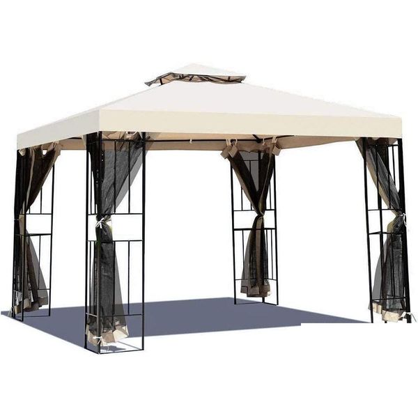 Conjuntos de jardim de 10x10 ft pátio gazebo ao ar livre de dossel instantânea entrega móvel de casa DHM95