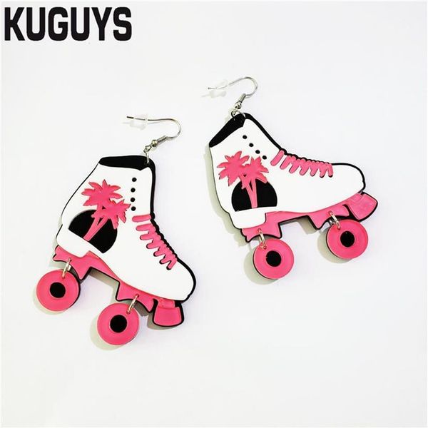 Skates Dangle Ohrringe Frau coole Accessoires Acrylschmuck Fabrik Mode Ohrringe für Frauen253h