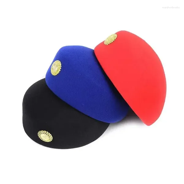 Beret Drum Team Berrot Cappello per donne Hostess COSPLAY Cappelli di Woolen Music Party Cap Dance Dance Festival Supplies