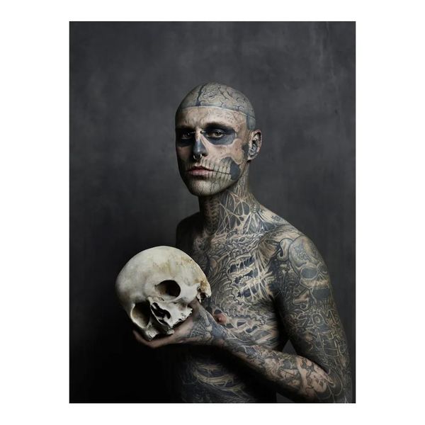 Pinturas zumbi garoto rico rick genest poster pintura decoração de casa emoldurada ou não moldado material de fotopaper