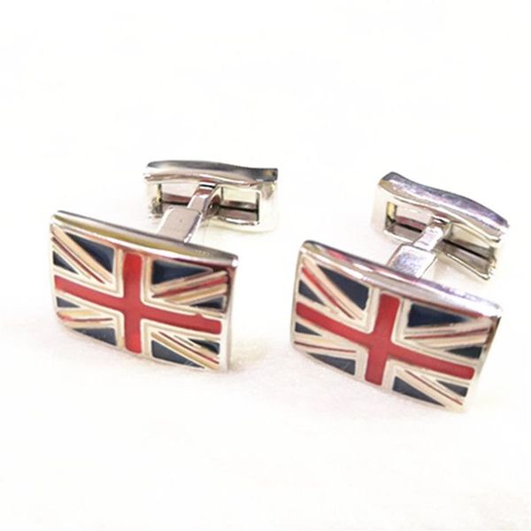 Men Cufflinks de alta qualidade Inglaterra Bandeira Cufflinks Acessório 2 PCS Um lote 254L