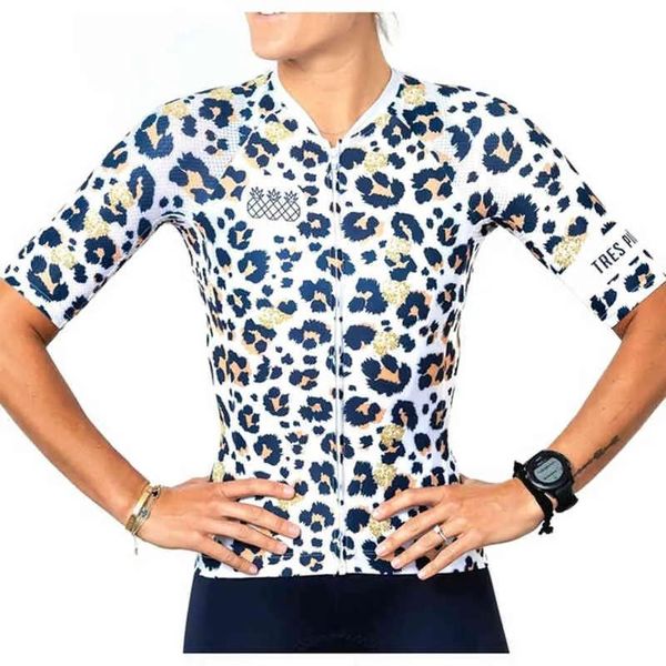 Magliette e camicette Maglia da ciclismo nuova donna TRES PINAS Maglia da ciclismo traspirante estiva Pantaloncini con bretelle da bicicletta Set Abbigliamento da corsa MTB Vestido Feminino T