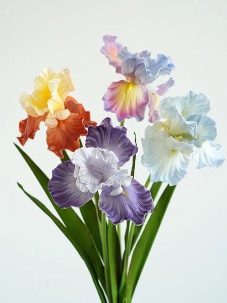 Dekorative Blumen Iris künstliche Blume PU Eleganz für Wohnkultur Wohnzimmer Hochzeit lebensechte Blumenarrangements Dekoration Frühling