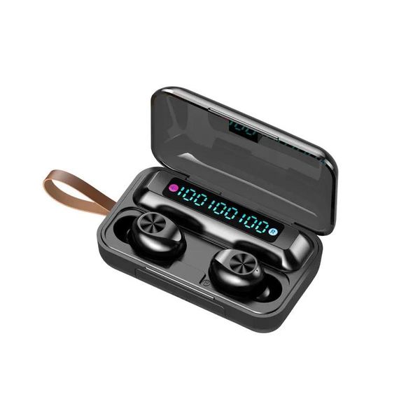 Наушники F911 Mini Tws отпечатка пальца Touch Sport Stereo Waterpronation Warebuds Bluetooth Беспроводные наушники с зарядкой светодиодной дисплея Lanyard Bo