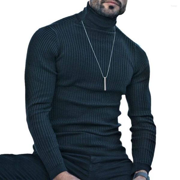 Maglioni maschili da uomo primaverilo autunno a cucina calda a cucciolo a maniche lunghe top maglione a maniche lunghe maglietta in forma slim fit shirt knitting slit shirt